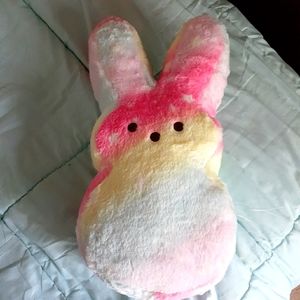 PEEPS Tie-dye Rainbow Bunny Stars Pastel Easter Pillow Plush